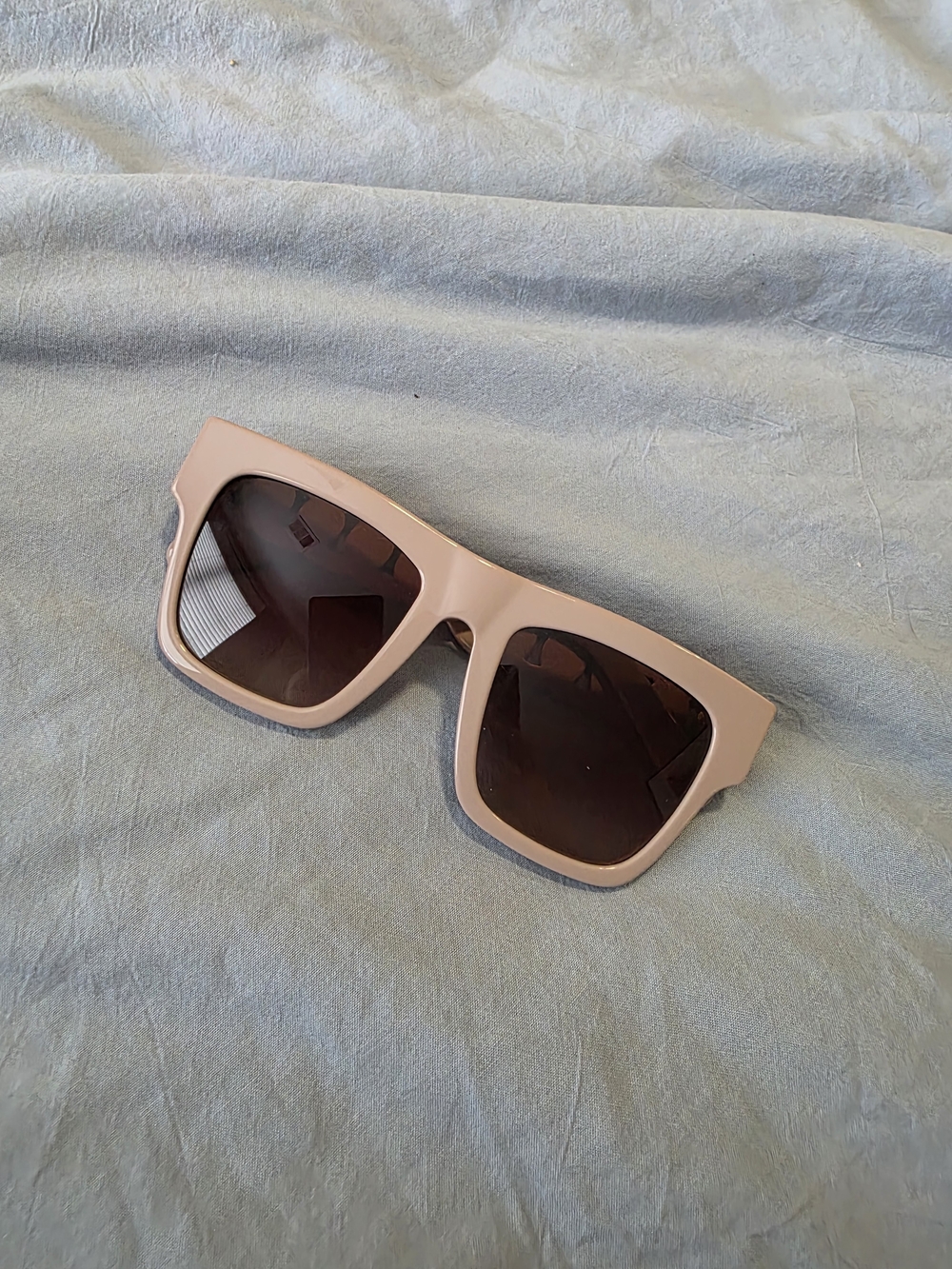 Stella McCartney Nude Pink Oversized Square Sunglasses